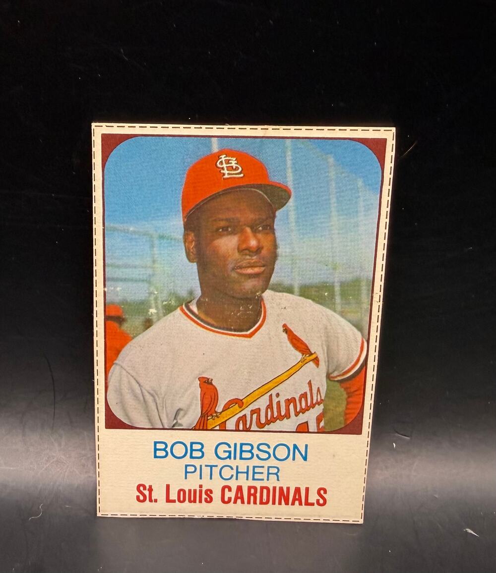 1975 Hostess Bob Gibson Baseball Card St. Louis Cardinals, Gibby, HOF, SHARP